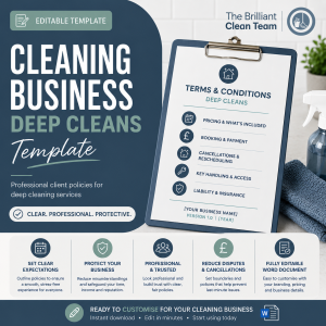 TEMPLATE - Terms & Conditions Deep Cleans