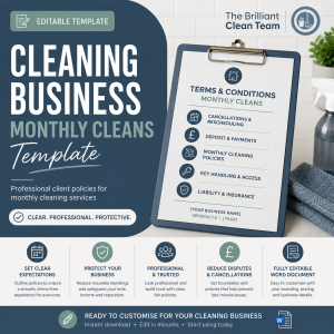 TEMPLATE - Terms & Conditions Monthly Cleans