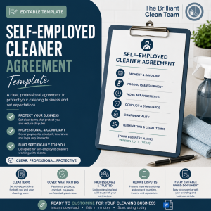 TEMPLATE - Self-Employed Cleaner Agreement